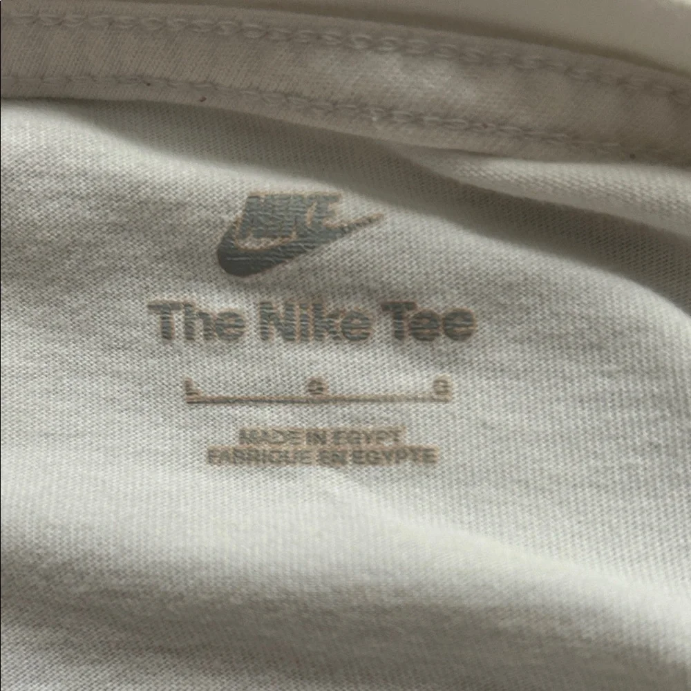 Nike Kids Cream Tee with Red Swoosh - Picture 2 of 2